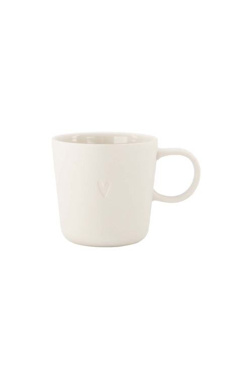 koffiemok met oor hartje | sand