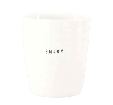 "Enjoy" coffee mug | white