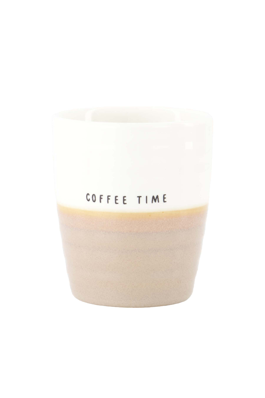koffiemok coffee time | white / dark sand