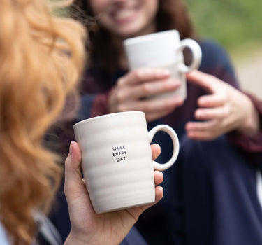 "Smile Every Day" Teacup | Sand