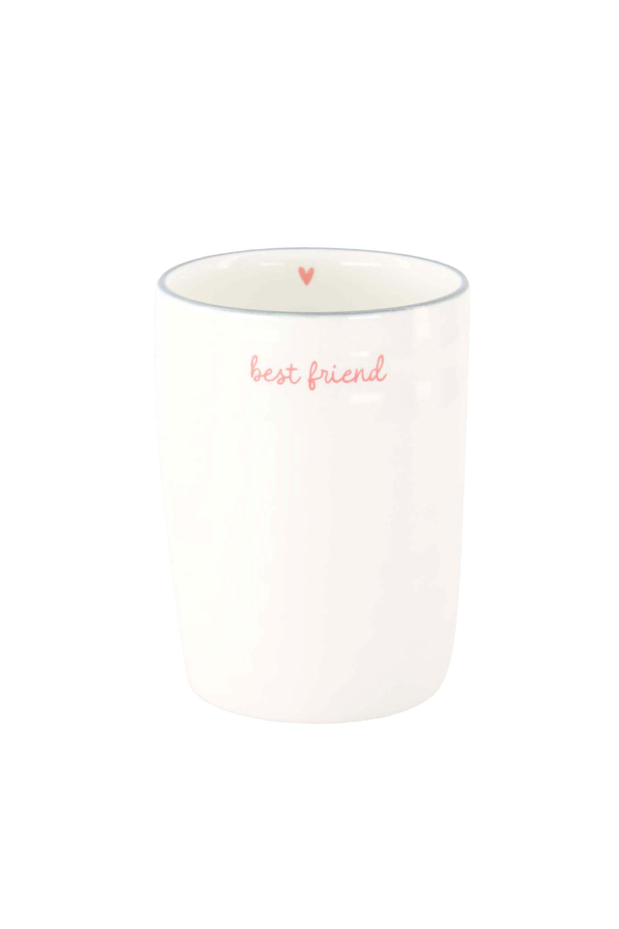 koffiemok best friend | white / dark pink