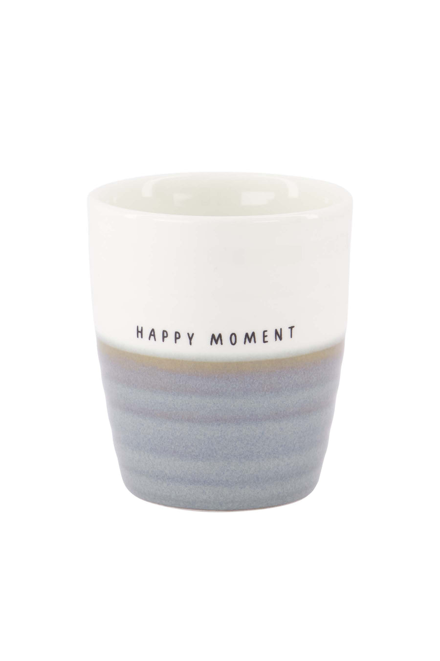 koffiemok happy moment | white / ash blue
