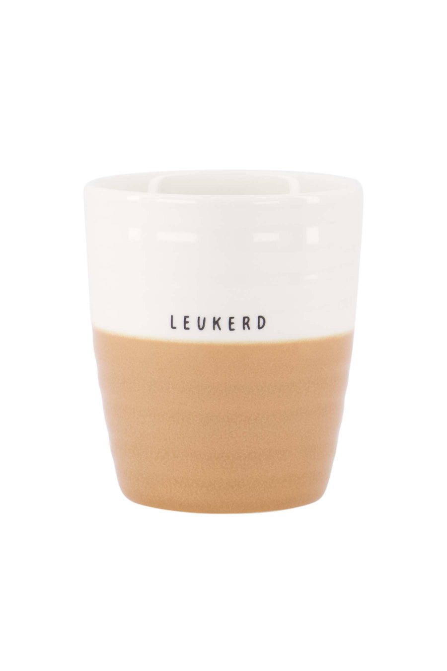 koffiemok leukerd | white / camel