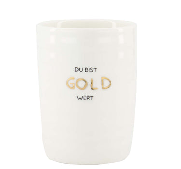 "You're Worth Your Weight in Gold" Coffee Mug | White / Gold