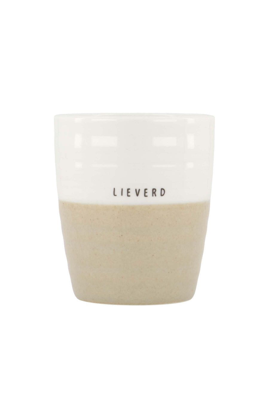 koffiemok lieverd | wit / zand