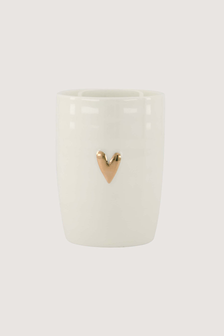 coffee mug heart | white / gold
