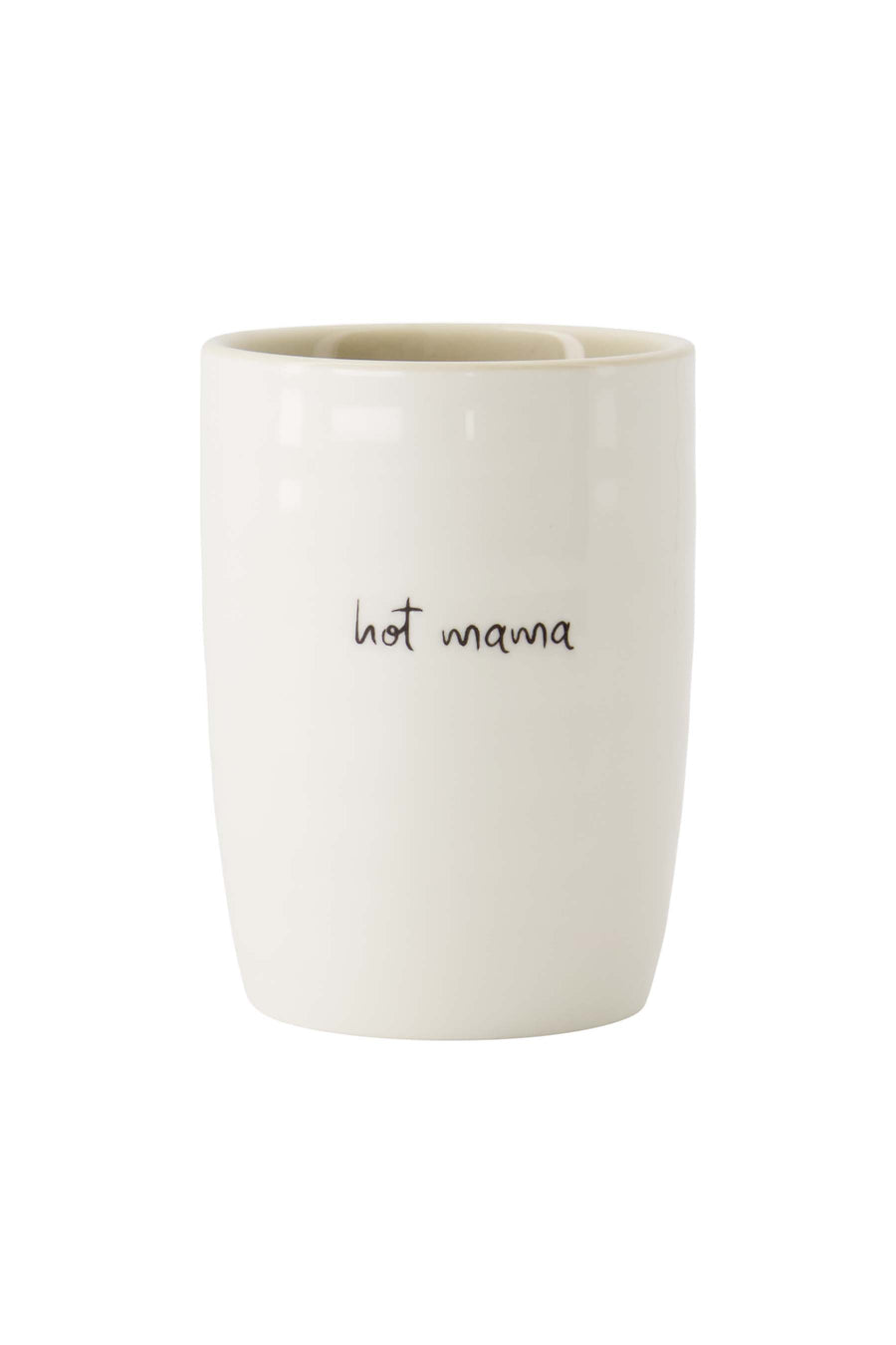 koffiemok hot mama wit/zand/zwart | wit / zand / zwart