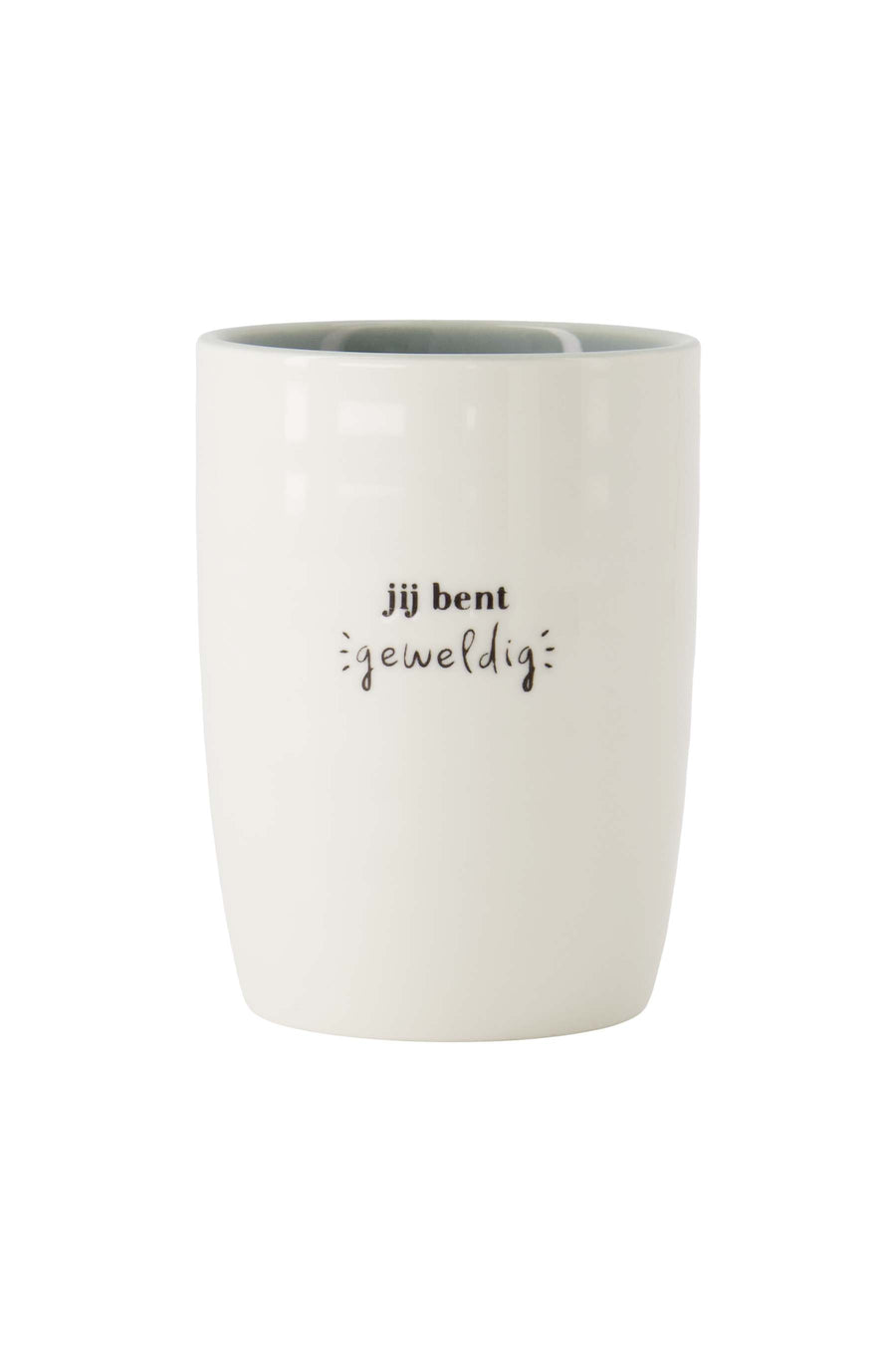 koffiemok je bent geweldig wit/grijsblauw | wit / grijsblauw