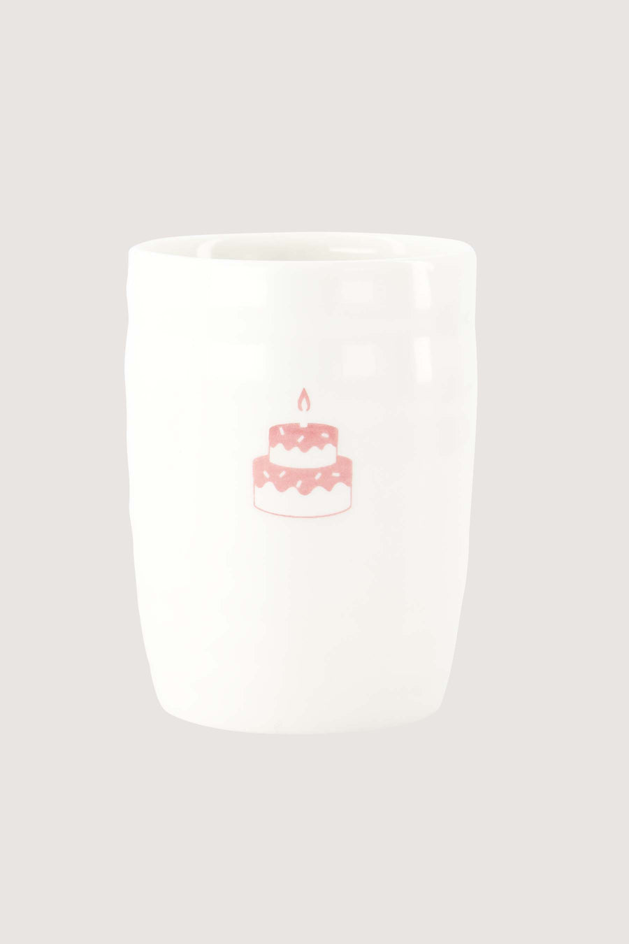 koffiemok taart wit/roze | wit / roze