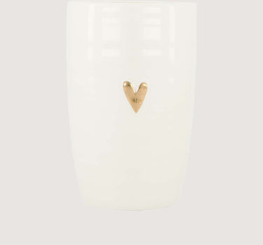 mok L hartje wit/goud | white / gold
