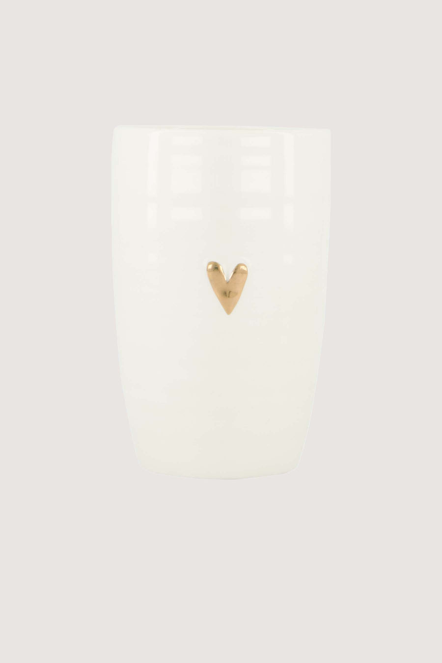 Becher L Herz weiß/gold | weiß / gold