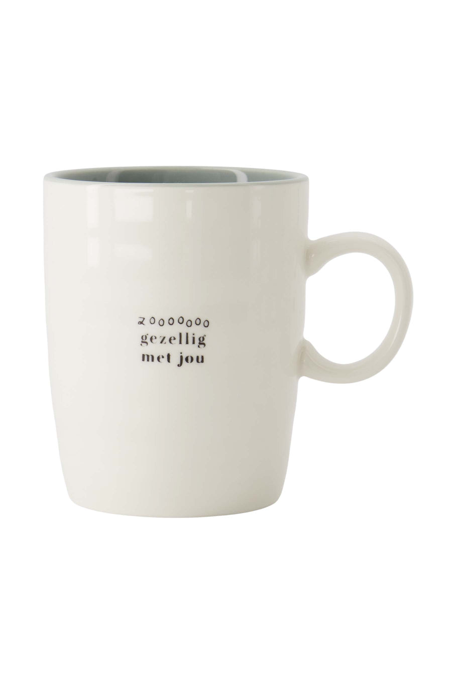 theemok zo gezellig met jou wit/grijsblauw/zwart | wit / grijsblauw / zwart