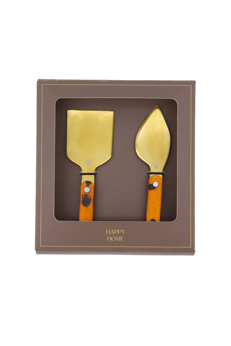 kaasmesjes happy home | dark brown / gold