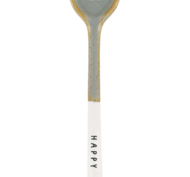 little spoon of happiness | white / ash blue