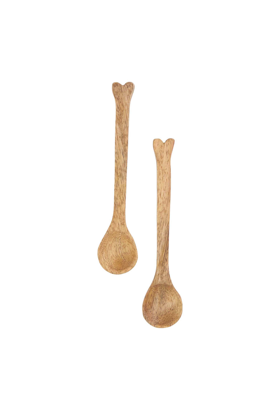 set van 2 lepeltjes hout hartje | naturel