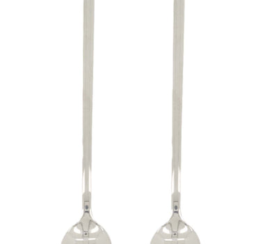 set van 2 lange lepels hartje | silver