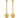 Set of 2 heart-shaped spoons | gold