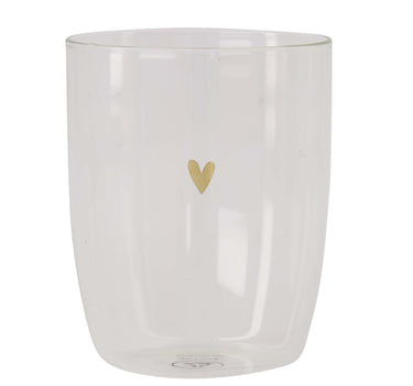 drinkglas hartje | transparent