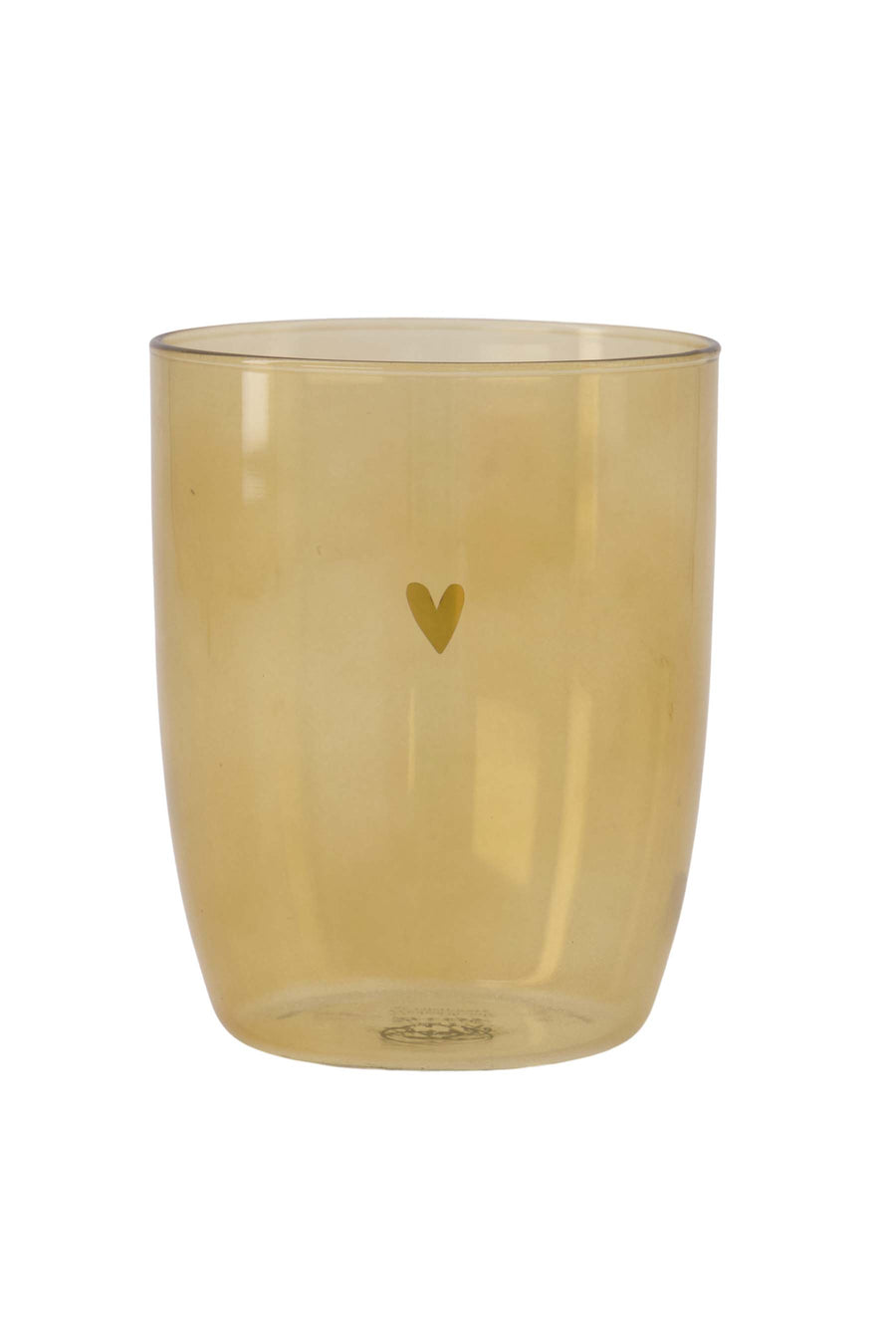 drinking glass heart | ochre