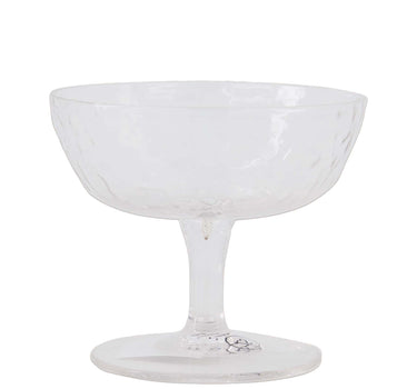 Coupe glas hartje transparent van Zusss, helder glas dessertglas met voet.