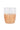 Drinkglas Lieveling light pink van Zusss; transparant glas met roze onderkant en gouden rand.