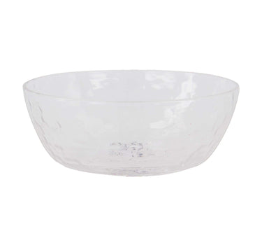 Kleine Glasschale „Herz“ von Zusss, transparent, mit Herzmuster.