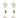 Set van 4 tafelkleed hangers hartje wit/goud met goudkleurige clips, van Zusss.