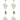 Set van 4 tafelkleed hangers hartje wit/goud met goudkleurige clips, van Zusss.