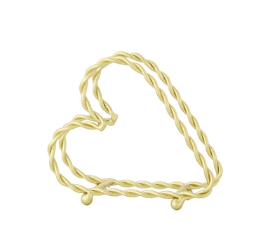 Serviettenhalter aus Metall in Herzform | Gold