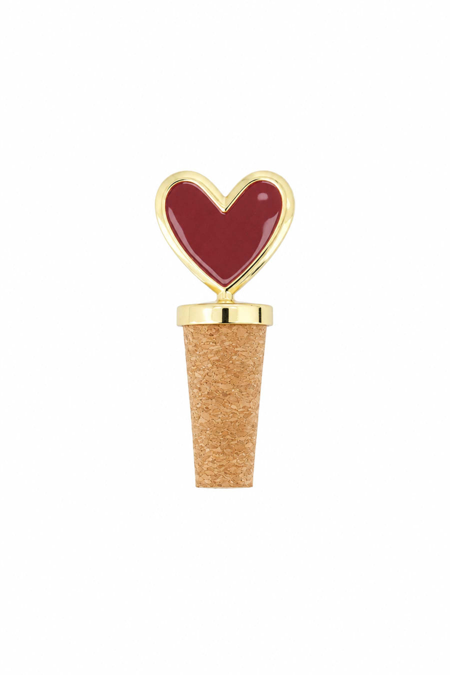 Wijnstopper Hartje in Doosje | white / gold / red