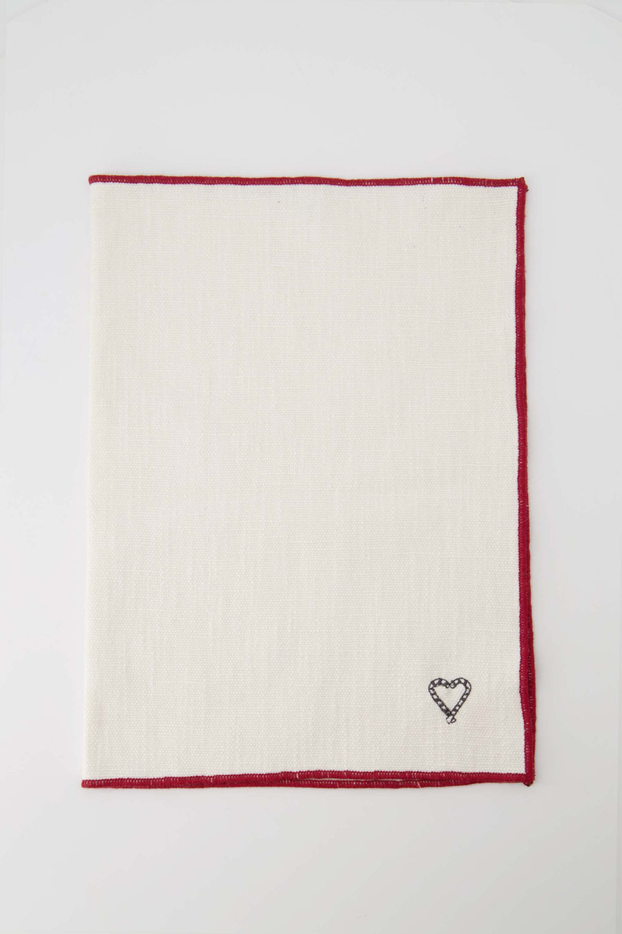 placemat hart off white/rood | off white / rood