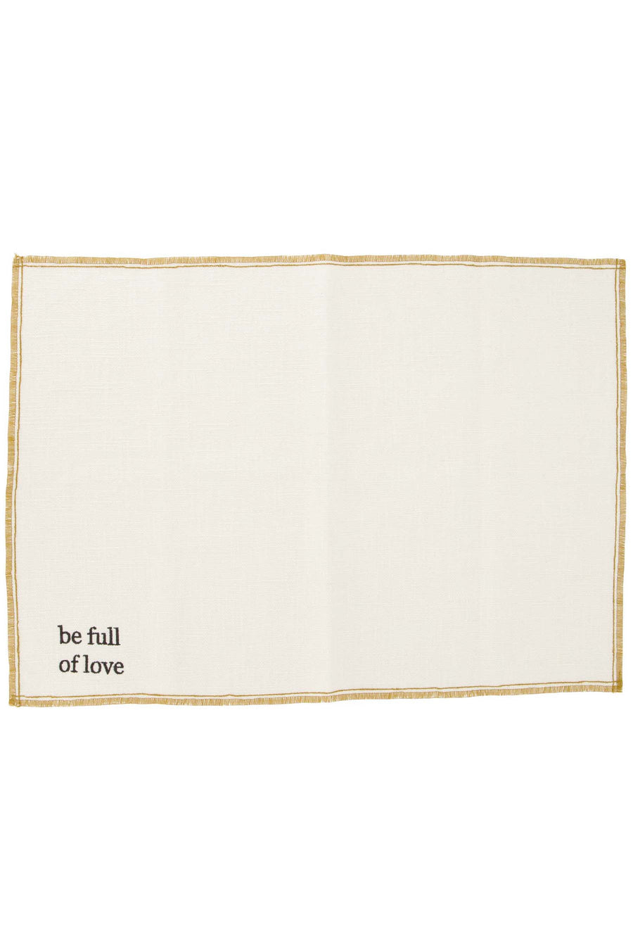 set of 2 placemats be full of love | white / ochre