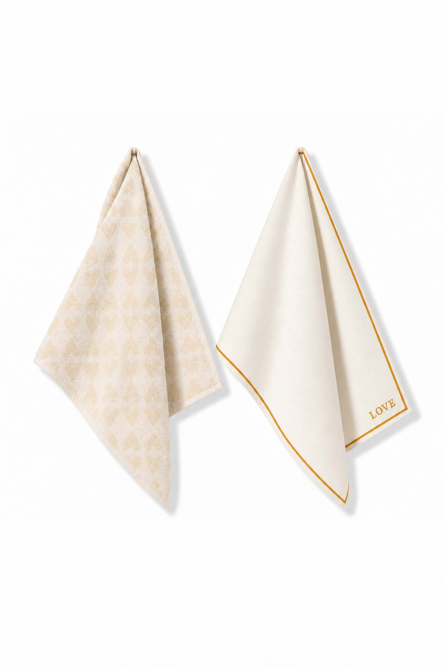 keukenset vlechtpatroon love | white / gold