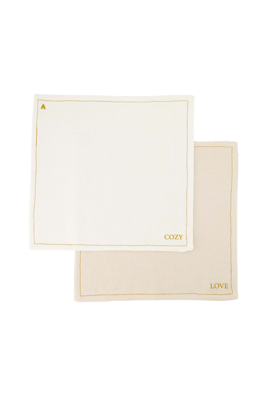 set van 4 vaatdoekjes love | white / gold