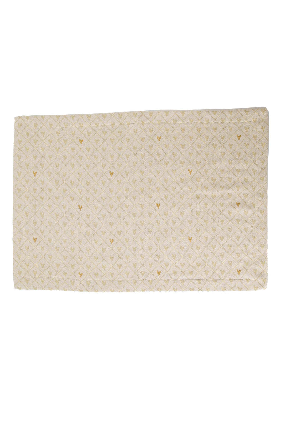 placemat hartjes wit/zand/goud | zand / port / bruin
