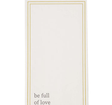 servetten rechthoek be full of love | white / ochre