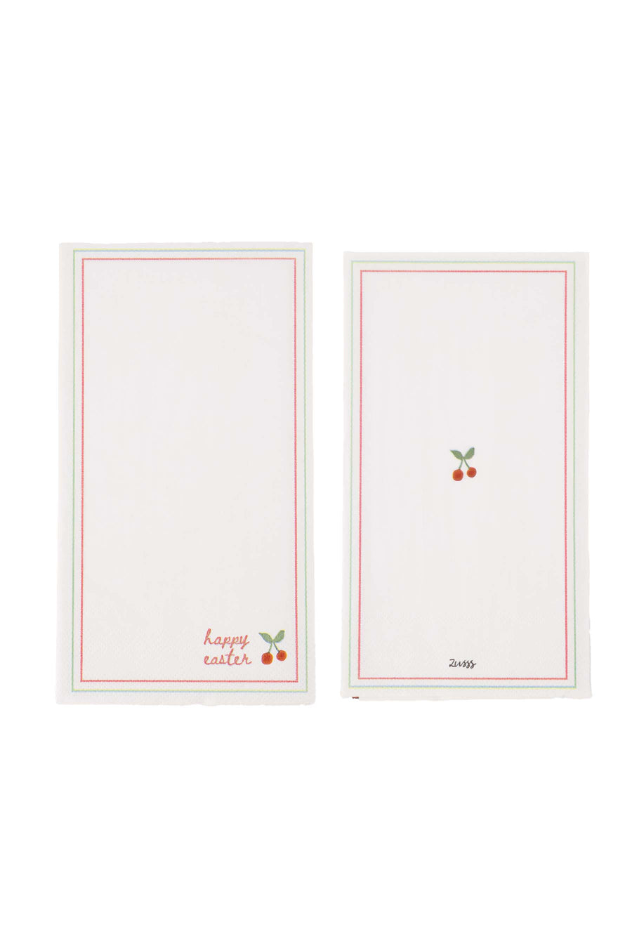 servetten rechthoek happy easter kersjes | off white