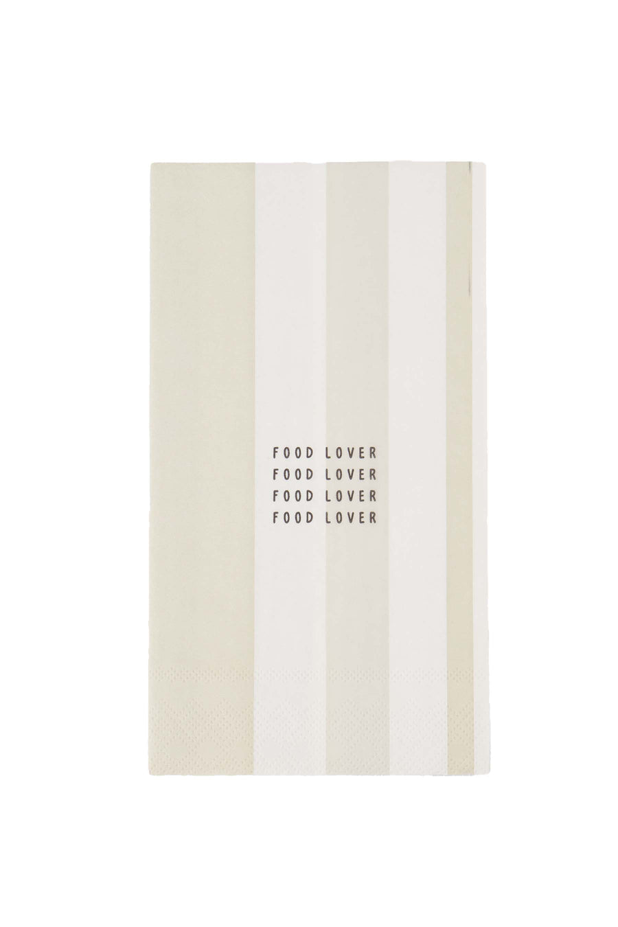 servetten rechthoek streep food lover | white / sand