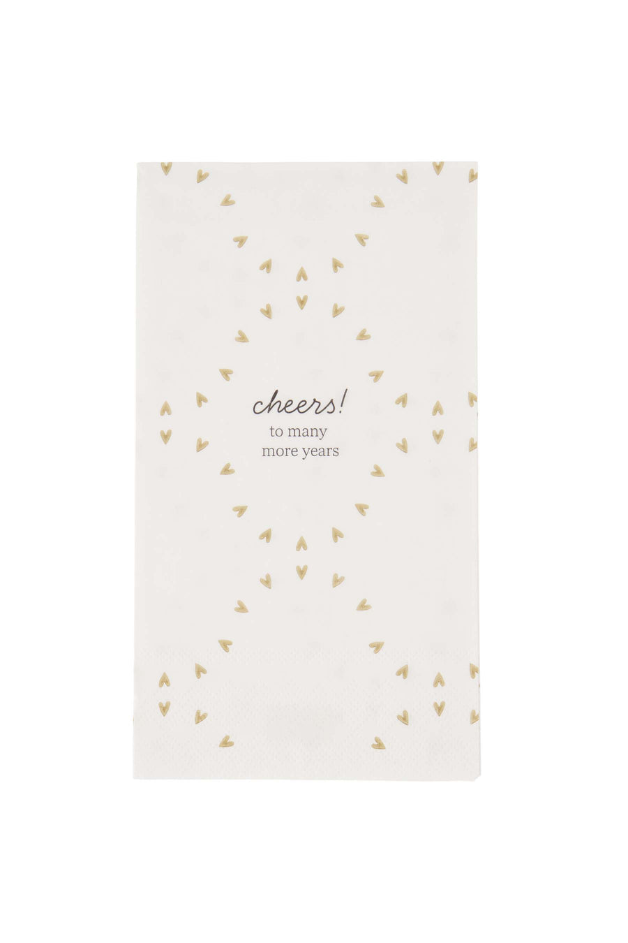 servetten rechthoek cheers | white / gold