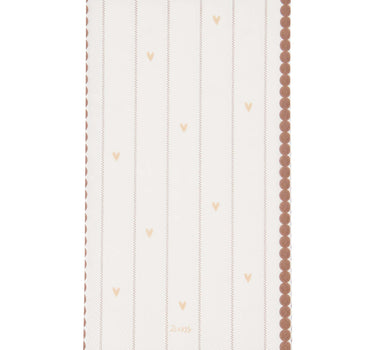 Rechthoekige papieren servetten met hartjes in white / red, van Zusss.