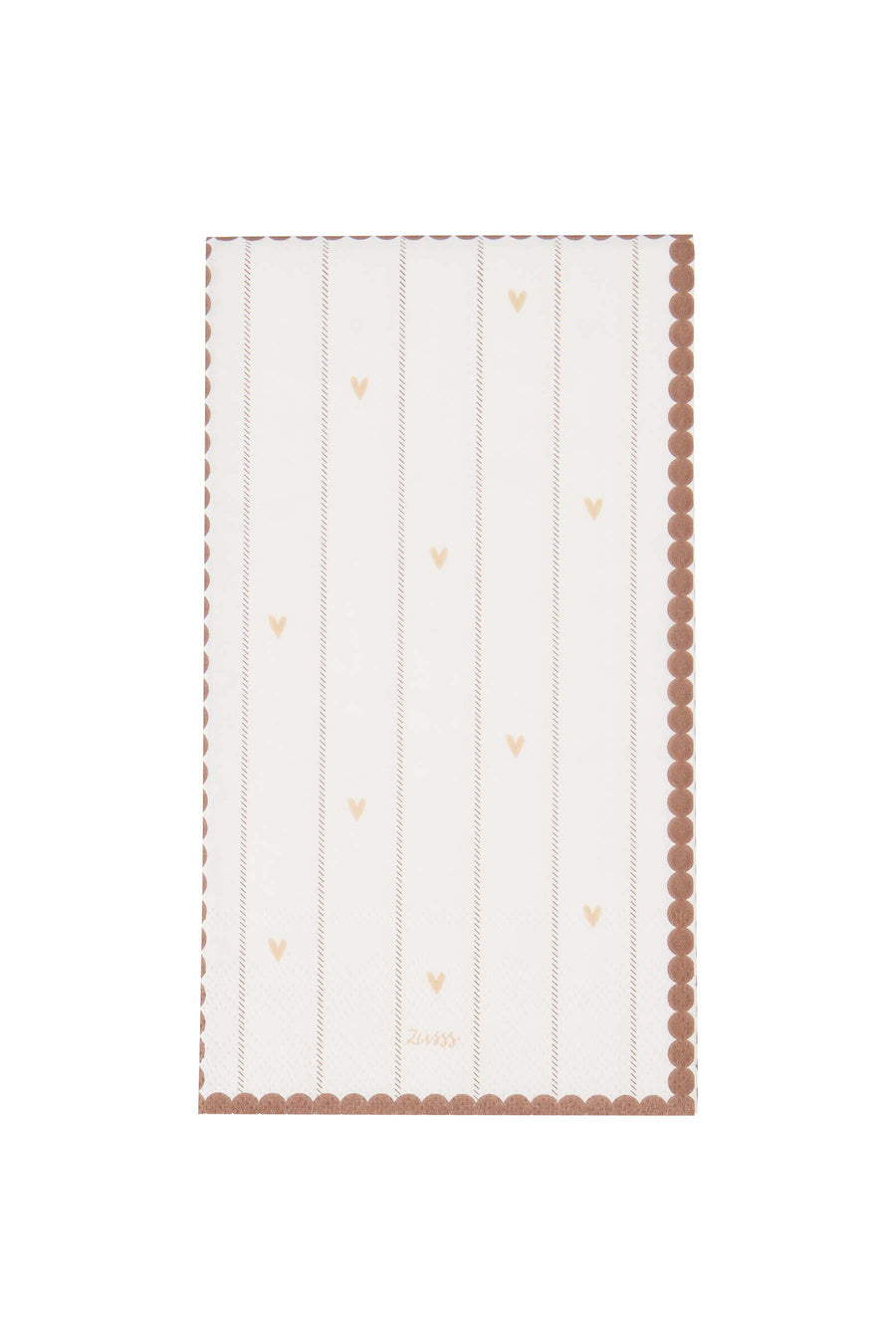 servetten rechthoek hartjes | white / red