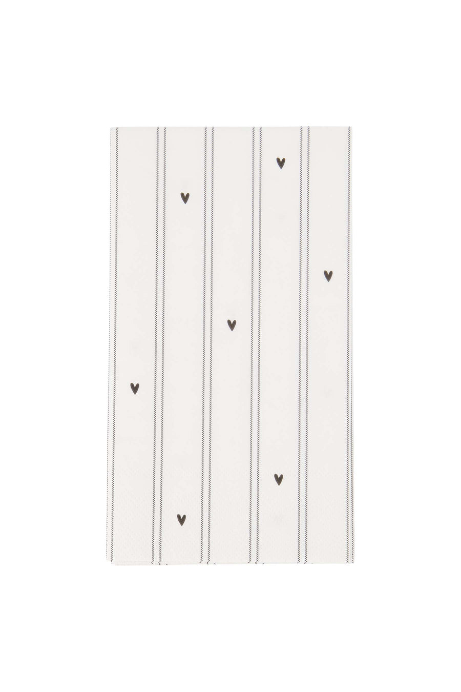 servetten rechthoek strepen / hartjes | white / black