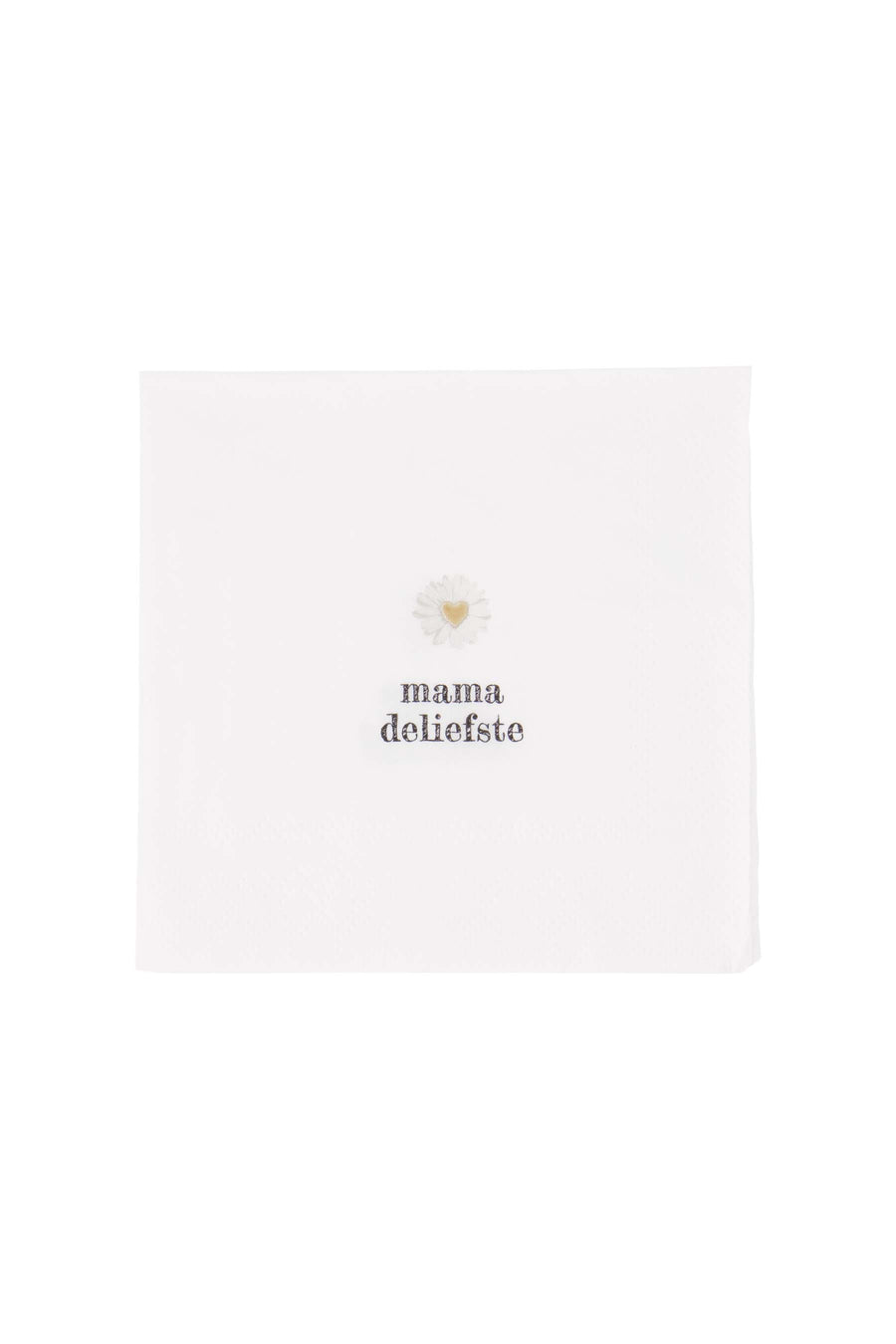 servetten vierkant mama deliefste | wit / zwart / geel