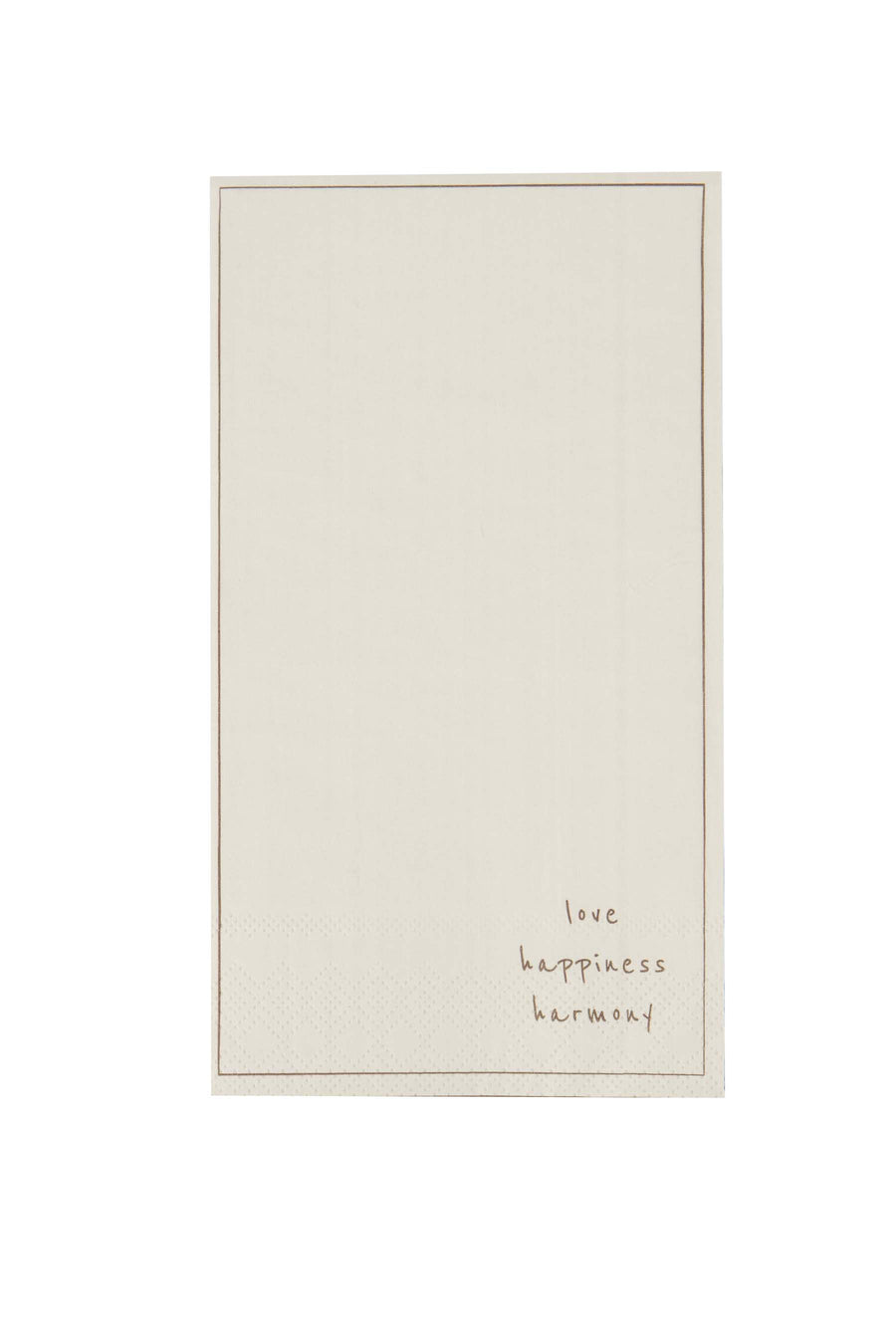 servetten rechthoek happiness | sand / dark brown