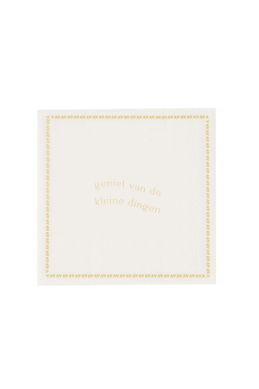 servetten vierkant geniet van de kleine dingen | white / ochre