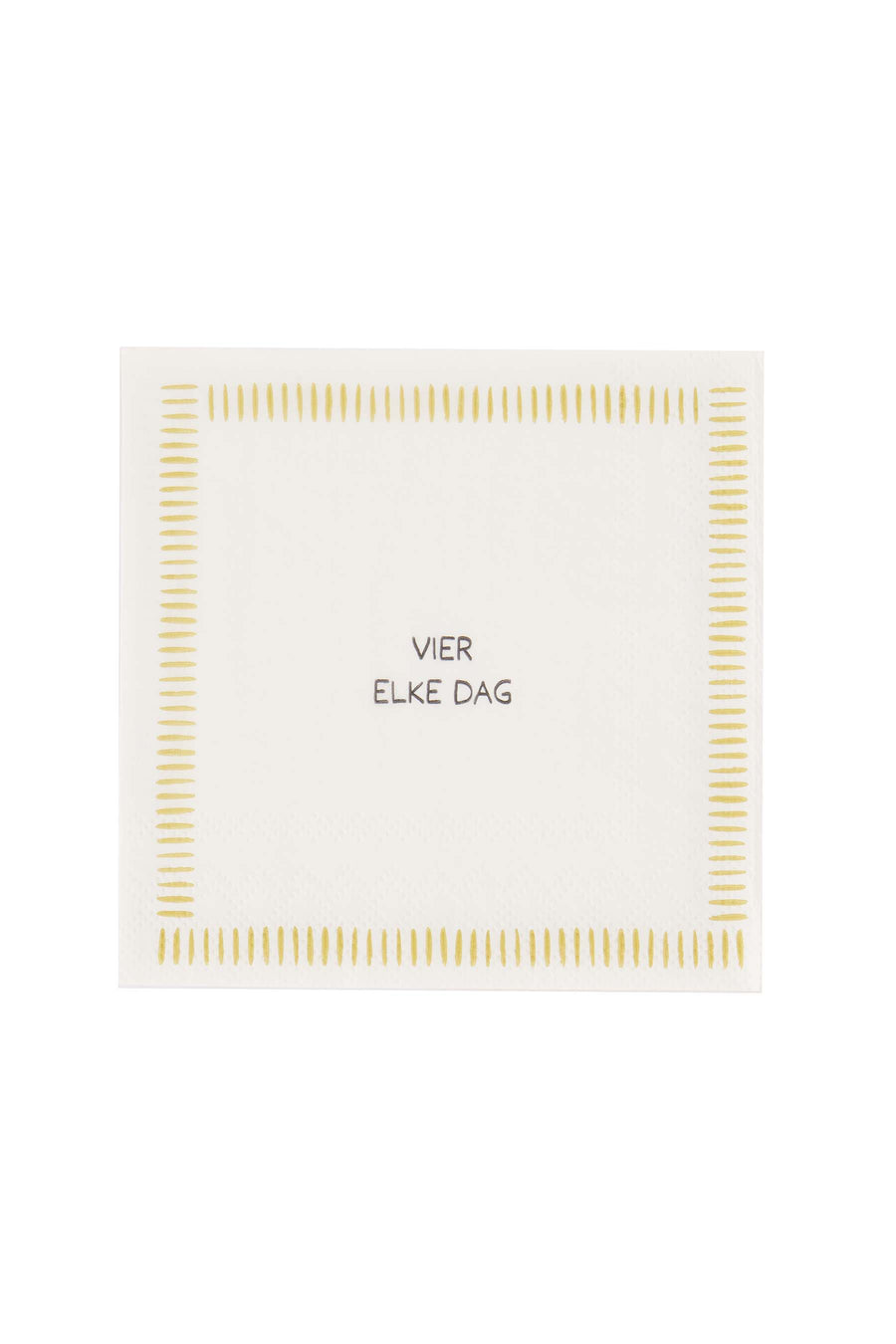 servetten vierkant vier elke dag | white / ochre