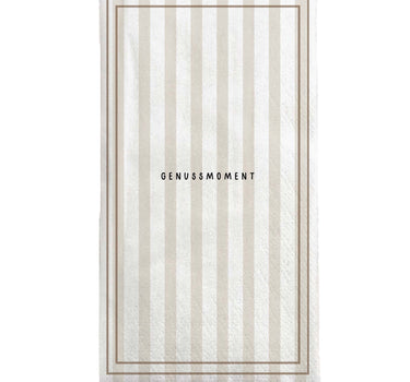 Genussmoment Rectangular Napkins | white / sand