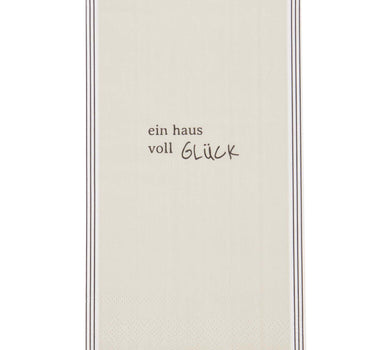 Rectangular "Haus Voll Gluck" Napkins | Sand