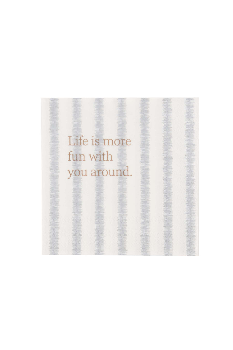 servetten vierkant life is more fun with you around (GB) | ash blue / white