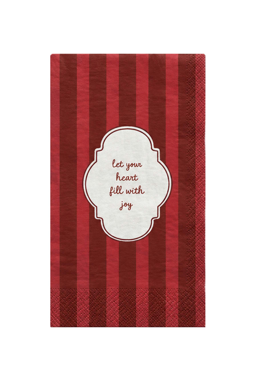 Servetten Rechthoek Let Your Heart Fill with Joy | darkred / red / white